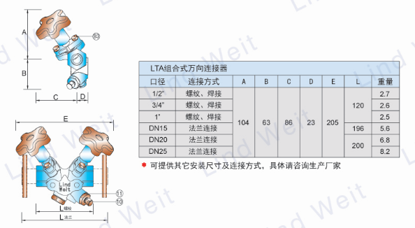 LTA組合式萬向連接器